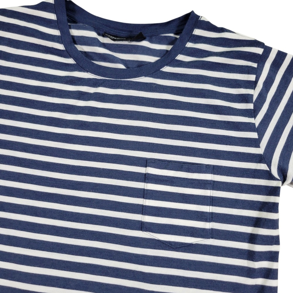 Icebreaker Merino Wool T-Shirt Womens M Blue White Striped Pocket Nautical Tee - Picture 4 of 10